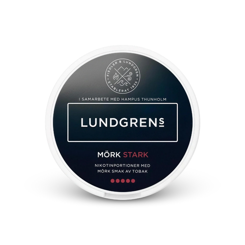 Lundgrens Mörk Stark – nikotīna spilventiņu kārbīte