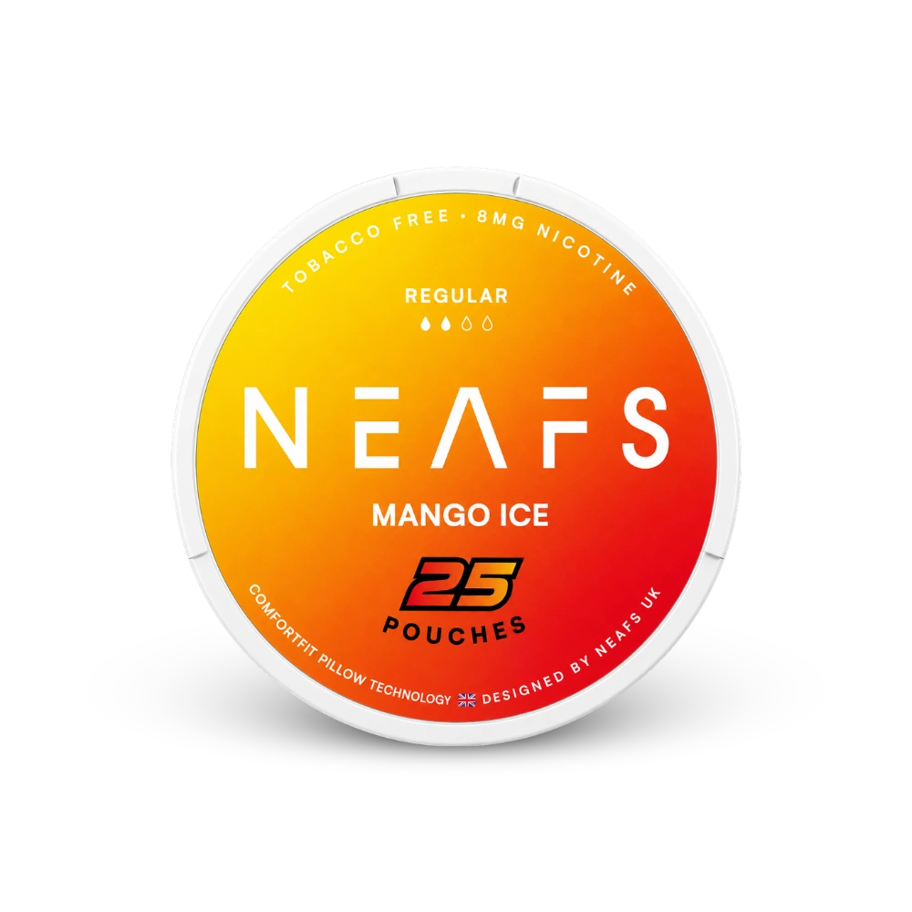 NEAFS Mango Ice Regular – nikotīna maisiņu kārbā