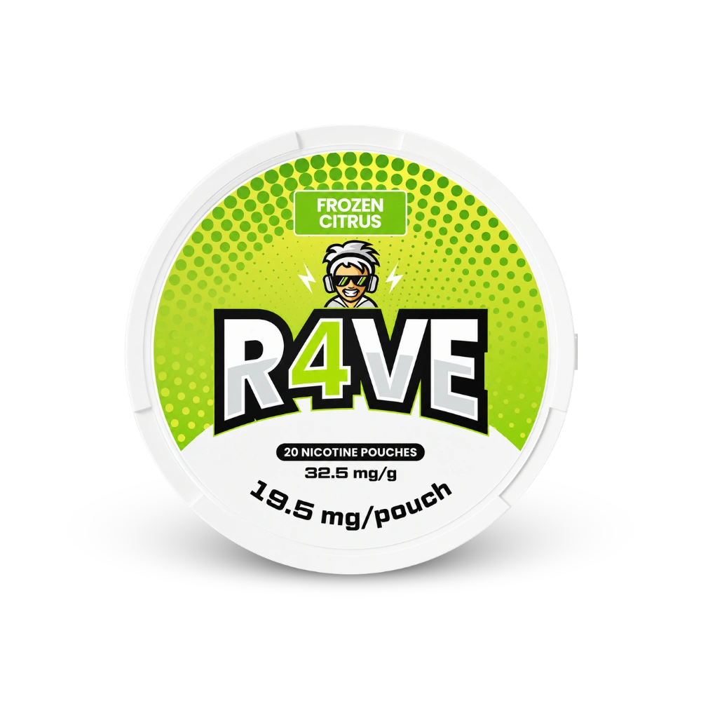 RAVE Frozen Citrus 32.5mg – nikotīna maisiņu skārda