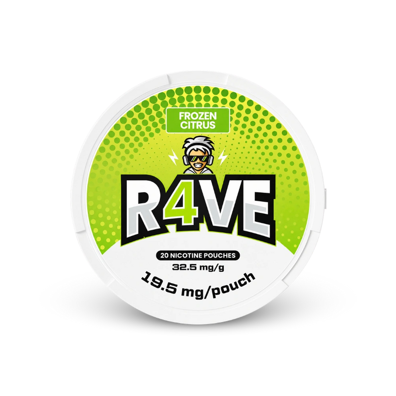 RAVE Frozen Citrus 32.5mg – nikotīna maisiņu skārda