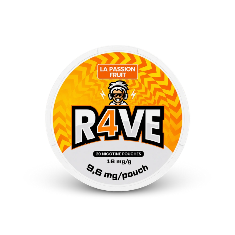RAVE La Passion Fruit 16mg – nikotīna maisiņu bundža
