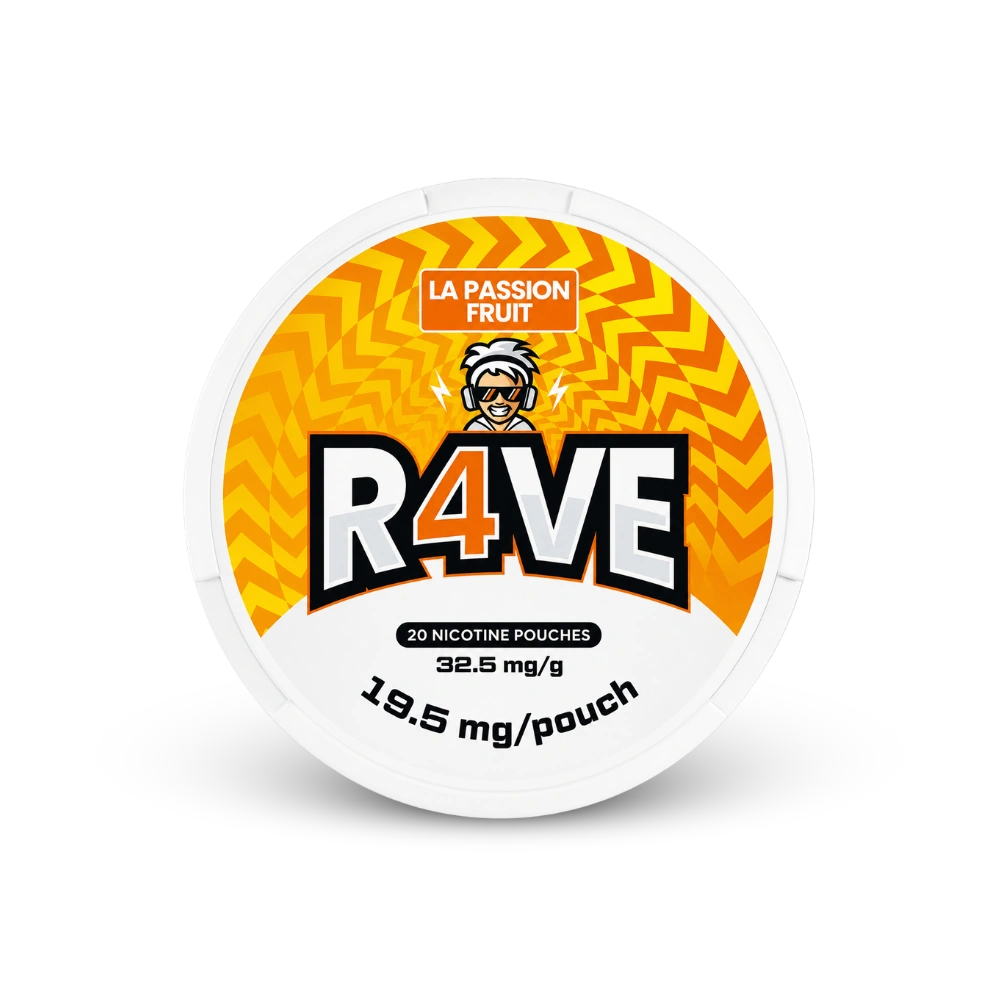 RAVE La Passion Fruit 32,5mg – nikotīna maisiņu bundža
