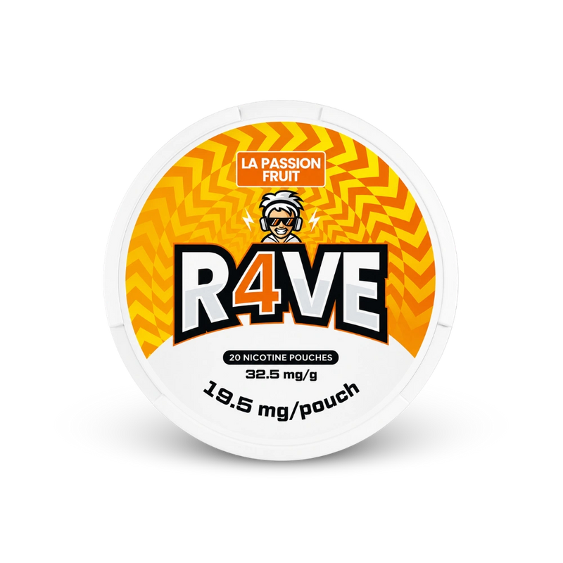 RAVE La Passion Fruit 32,5mg – nikotīna maisiņu bundža