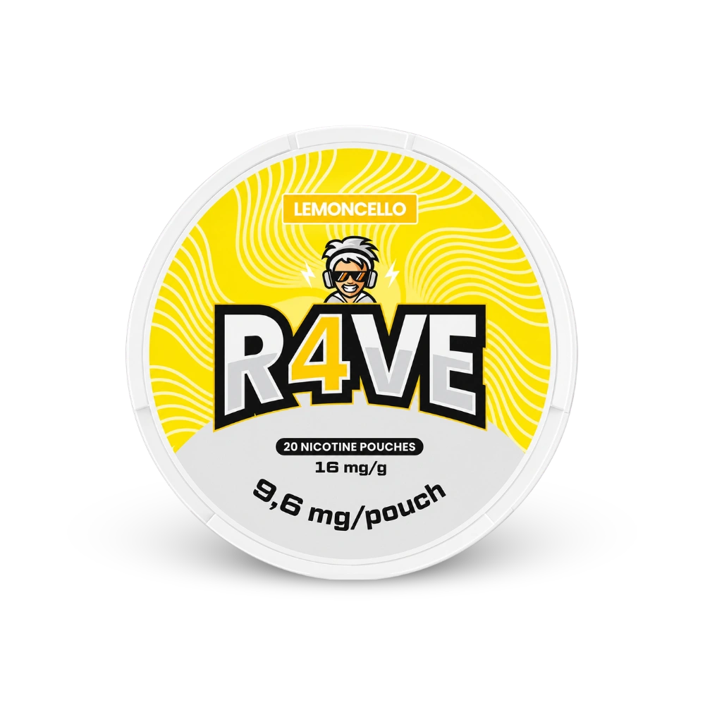 RAVE Lemoncello 16mg – nikotīna spilventiņu bundža