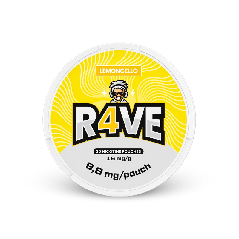 RAVE Lemoncello 16mg – nikotīna spilventiņu bundža