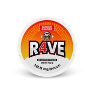 RAVE Mango Django 32.5mg – nikotīna maisiņu skatolāde