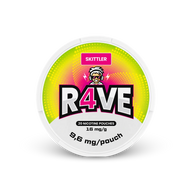 RAVE Skittler 16mg – nikotīna maisiņu skārdene