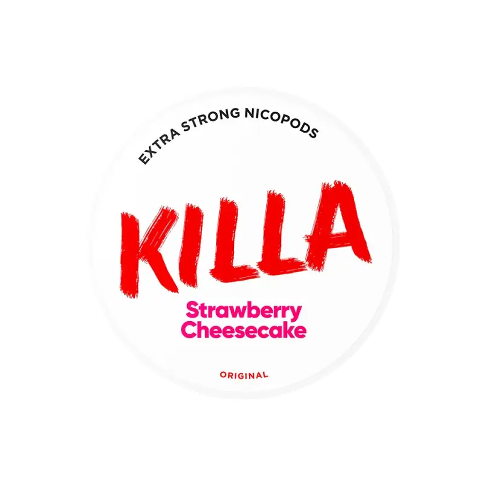 KILLA Strawberry Cheesecake – nikotīna maisiņu bundža