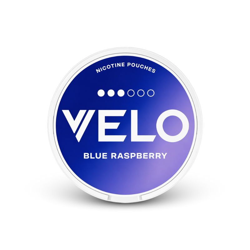 VELO Blue Raspberry – nikotīna maisiņu bundža