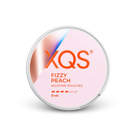 XQS Fizzy Peach Slim Strong – nikotīna maisiņu skārds