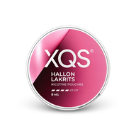 XQS Hallon Lakrits Slim Strong – nikotīna maisiņu bundža