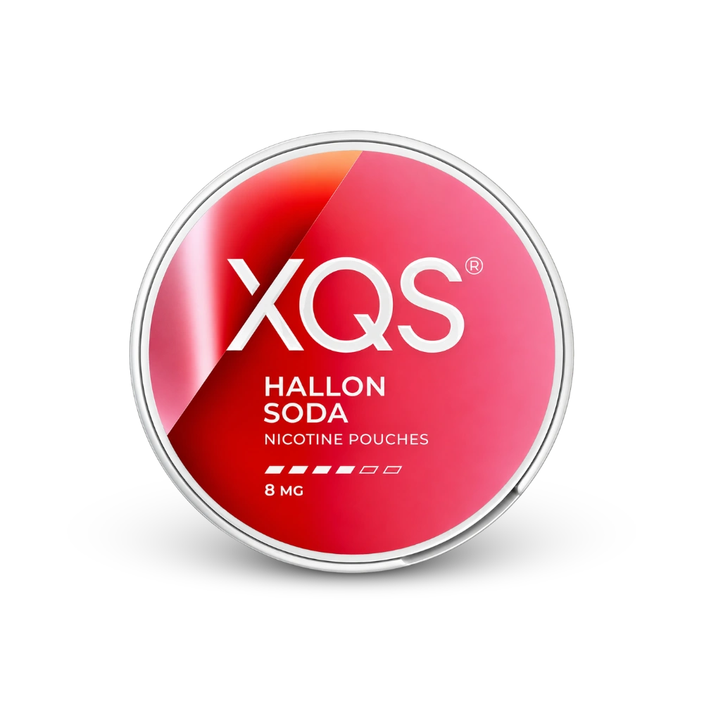 XQS Hallonsoda Strong – nikotīna maisiņu skārde