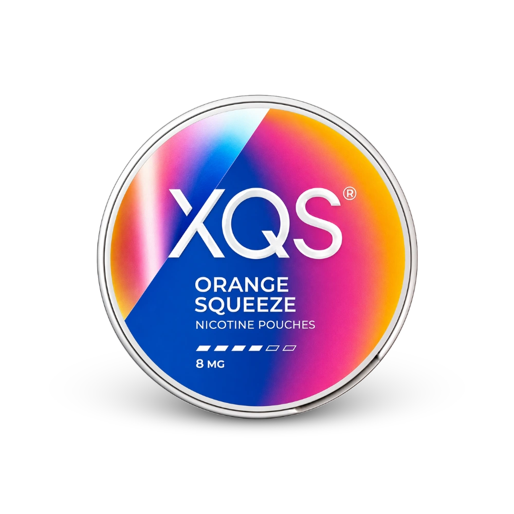 XQS Orange Squeeze Slim Strong – nikotīna maisiņu bundža
