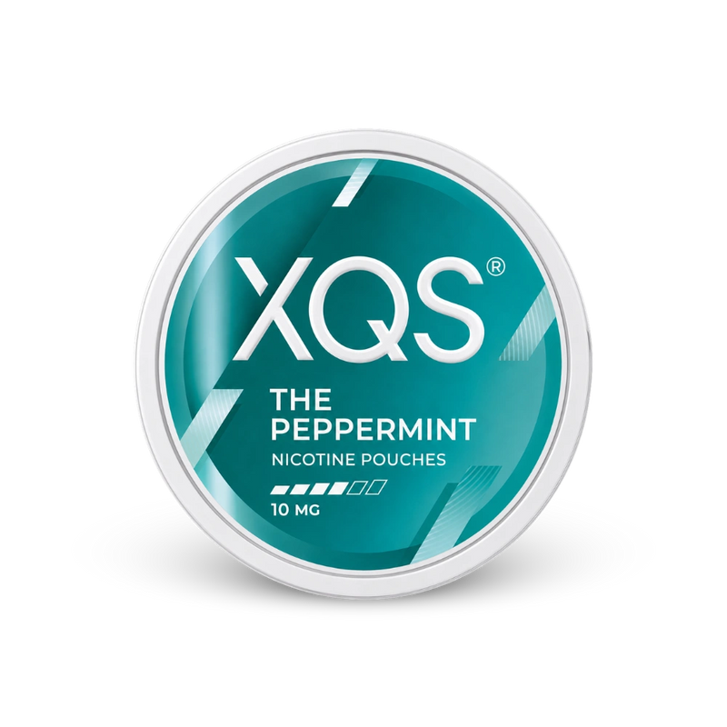XQS The Peppermint 10mg – nikoīna maisiņu kārbā