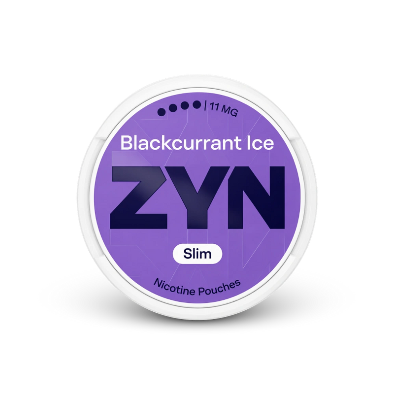 ZYN Blackcurrant Ice Slim S4 – nikotīna maisiņu kārbā