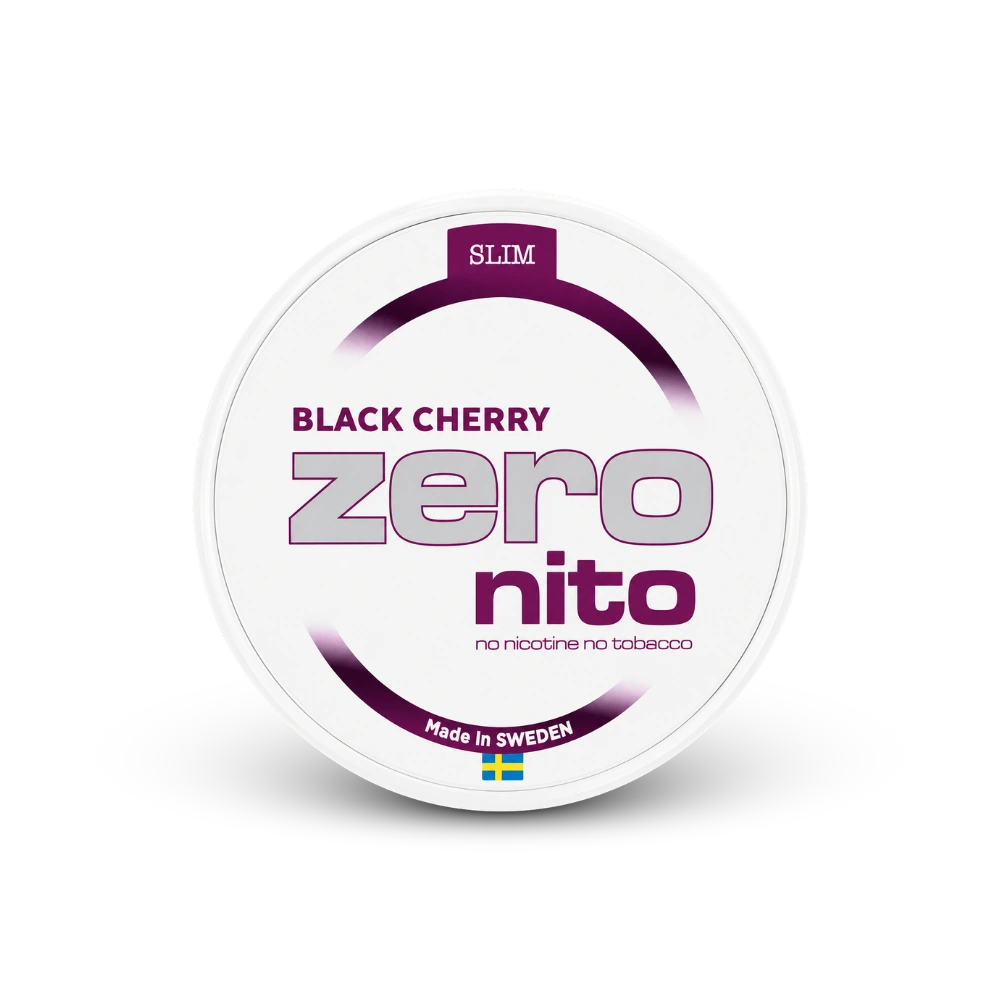 Zeronito Black Cherry Slim – nikoīna maisiņu skardene
