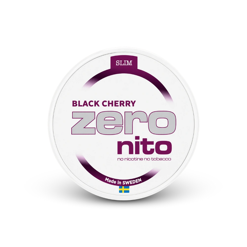Zeronito Black Cherry Slim – nikoīna maisiņu skardene