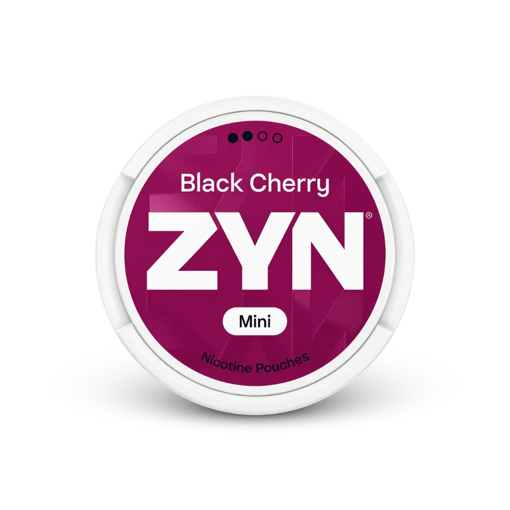 Zyn black cherry mini S2 – nikotīna maisiņu kārbā