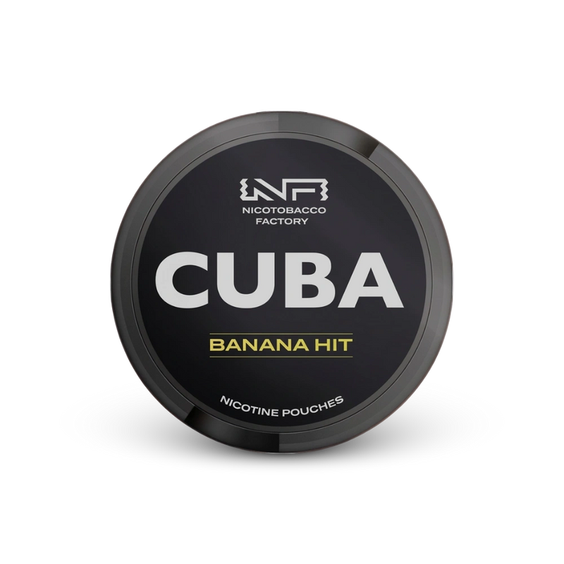 Cuba Black Banana Hit – nikotīna maisiņu skārds