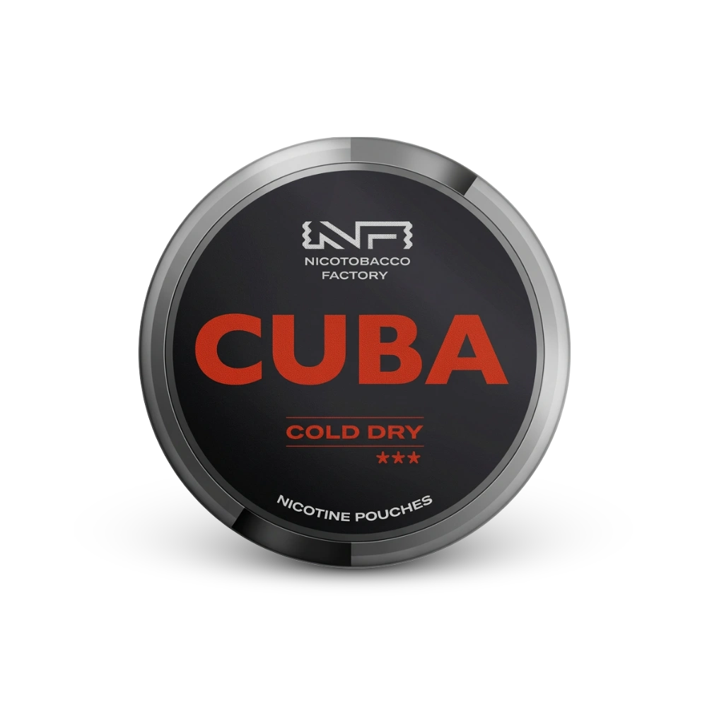 Cuba Black Cold Dry – nikotīna maisiņu skārda