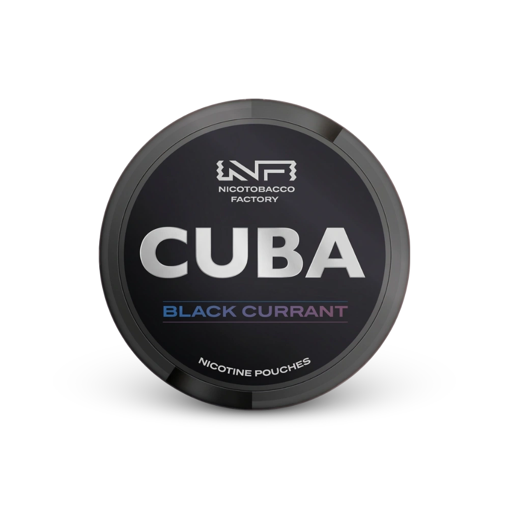 Cuba Black Black Currant – nikotīna maisiņu skārdene