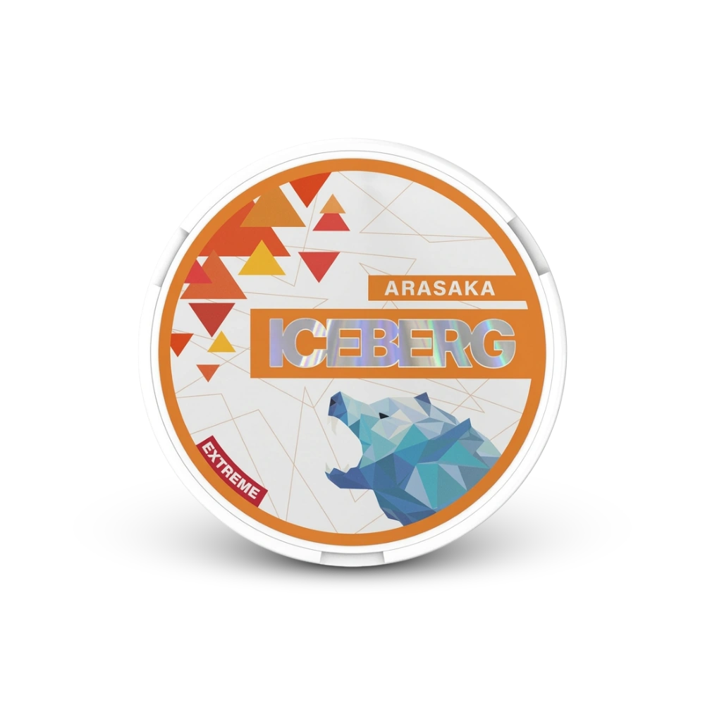 Iceberg Arasaka – nikotīna maisiņu kārbā